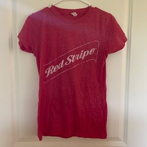 Womens Red Stripe beer T-shirt (RARE)